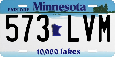 MN license plate 573LVM