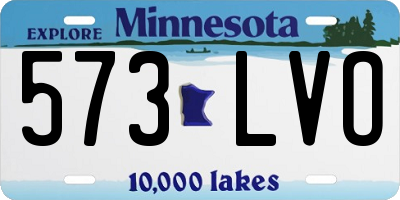 MN license plate 573LVO