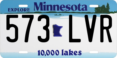 MN license plate 573LVR