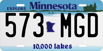 MN license plate 573MGD
