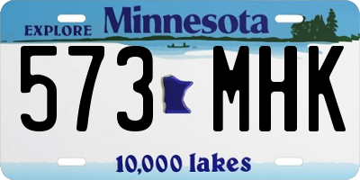 MN license plate 573MHK