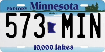 MN license plate 573MIN