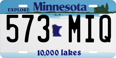 MN license plate 573MIQ