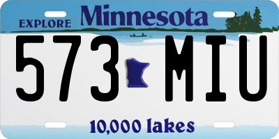 MN license plate 573MIU