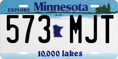 MN license plate 573MJT