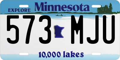 MN license plate 573MJU