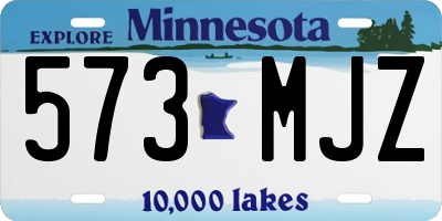 MN license plate 573MJZ