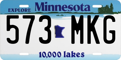 MN license plate 573MKG