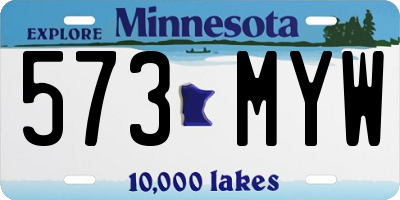 MN license plate 573MYW