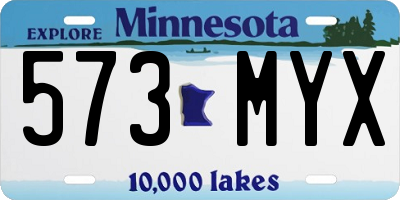 MN license plate 573MYX