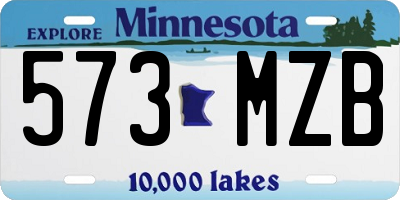 MN license plate 573MZB