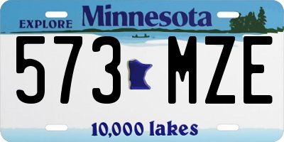 MN license plate 573MZE