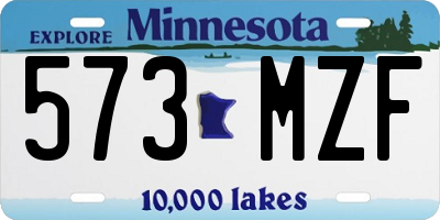 MN license plate 573MZF