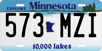 MN license plate 573MZI