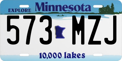MN license plate 573MZJ