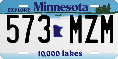 MN license plate 573MZM