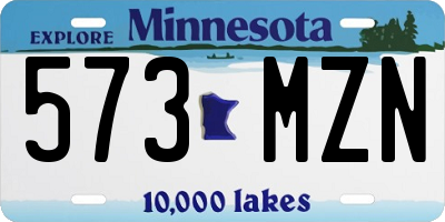 MN license plate 573MZN