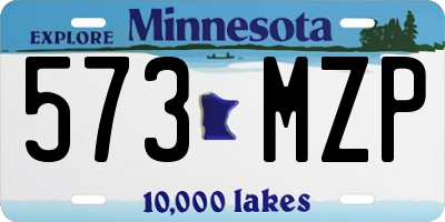 MN license plate 573MZP