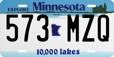 MN license plate 573MZQ