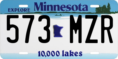 MN license plate 573MZR