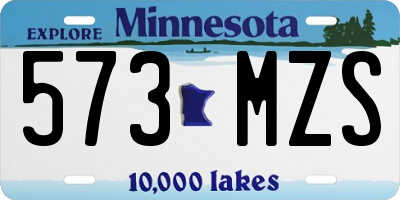 MN license plate 573MZS