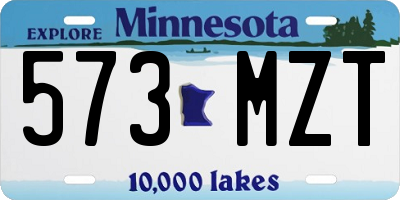 MN license plate 573MZT
