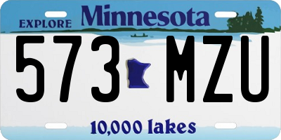 MN license plate 573MZU