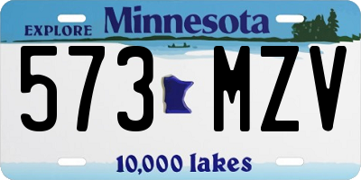 MN license plate 573MZV