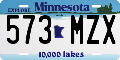 MN license plate 573MZX