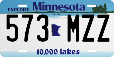 MN license plate 573MZZ