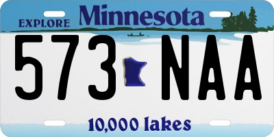 MN license plate 573NAA