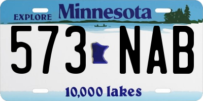 MN license plate 573NAB