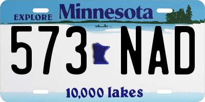 MN license plate 573NAD