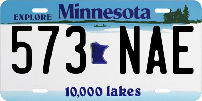 MN license plate 573NAE
