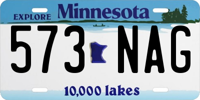 MN license plate 573NAG