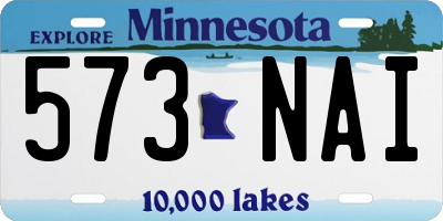MN license plate 573NAI