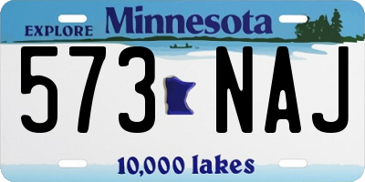 MN license plate 573NAJ