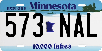 MN license plate 573NAL
