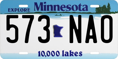 MN license plate 573NAO