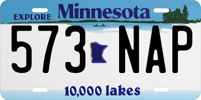 MN license plate 573NAP