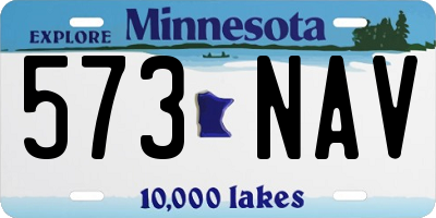 MN license plate 573NAV