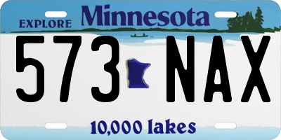 MN license plate 573NAX