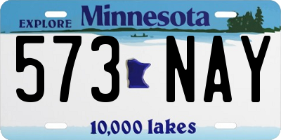 MN license plate 573NAY