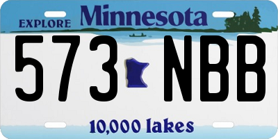MN license plate 573NBB