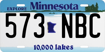 MN license plate 573NBC