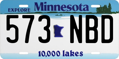 MN license plate 573NBD