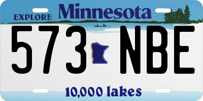 MN license plate 573NBE