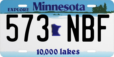 MN license plate 573NBF
