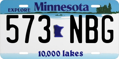 MN license plate 573NBG