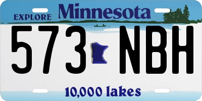 MN license plate 573NBH